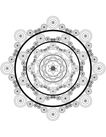 Mandalas With Circles Coloring Page